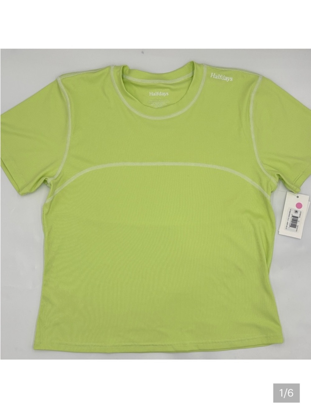 Halfdays Mollie Performance Short Sleeve T-Shirt in Pistachio
